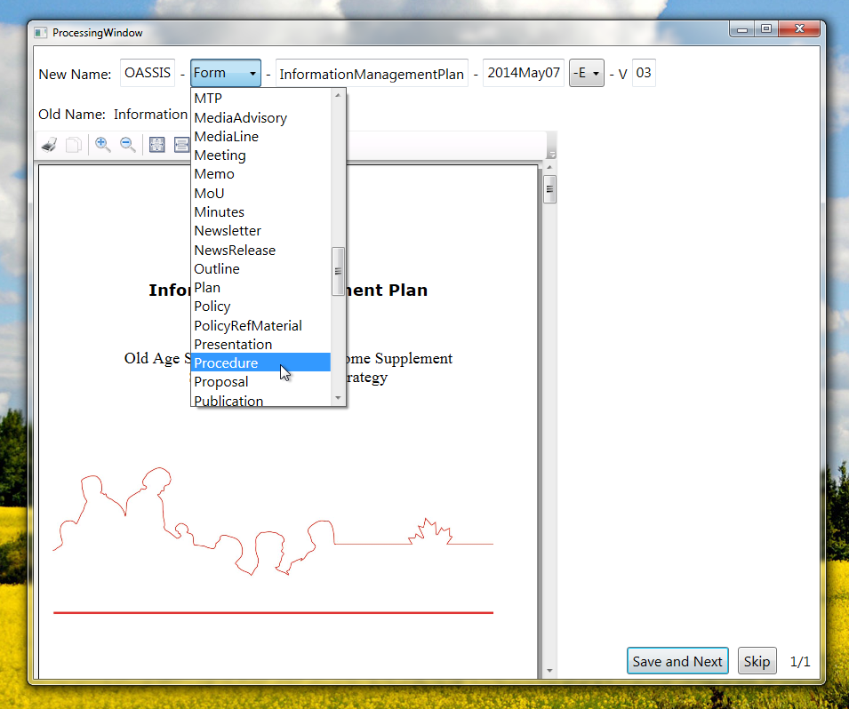 The processing window